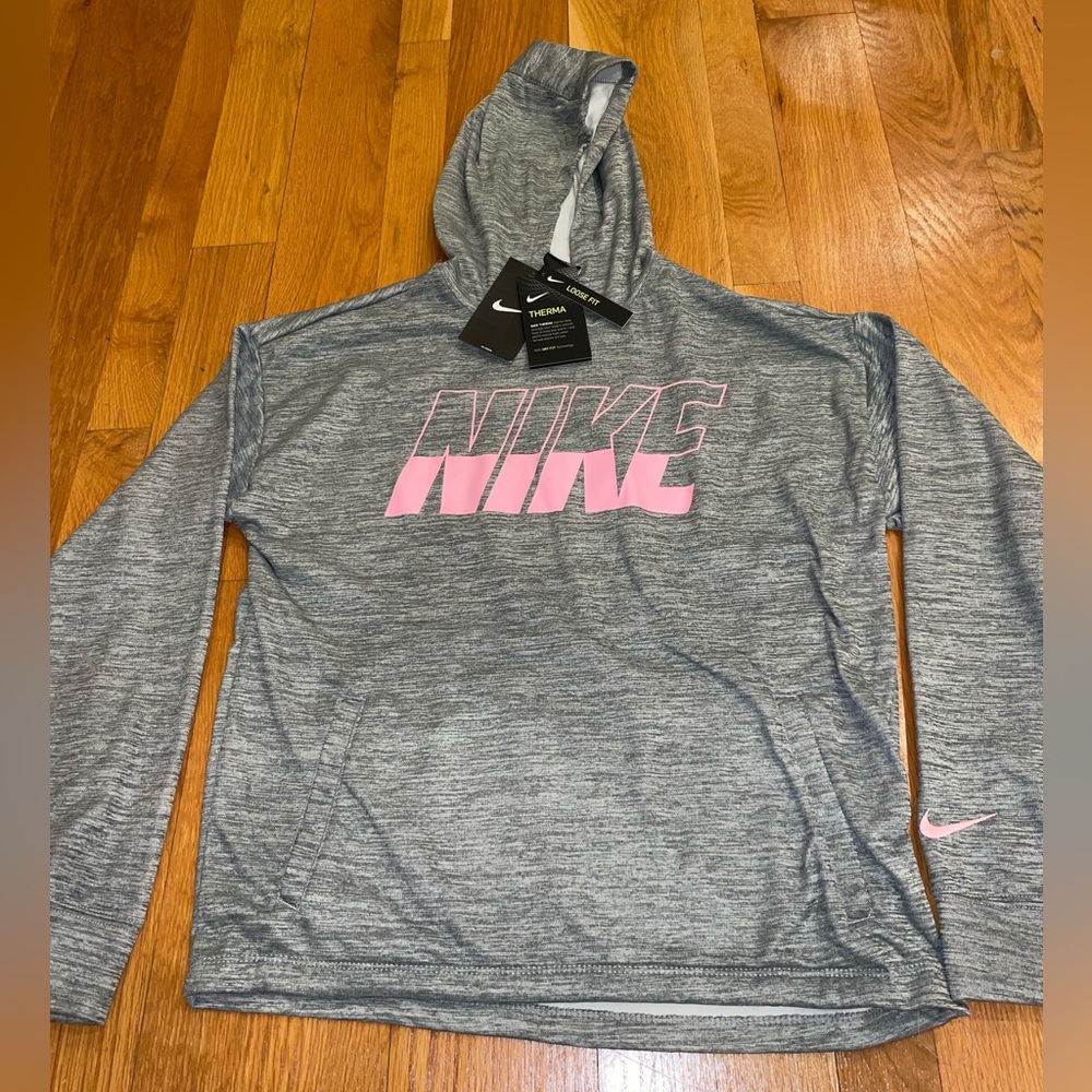 NWT pink and grey NIKE hoodie size small